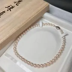 超希少 花珠真珠 アコヤ真珠 ホワイトパール ネックレス 桐箱 松屋品質 