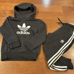 adidas 黒 フード付きパーカー⭐︎セットアップ