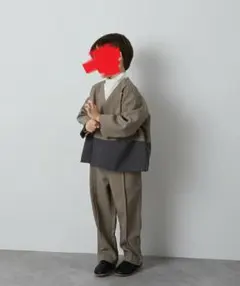 結婚式などに*riziereバイカラーノーカラージャケットセットアップ*160