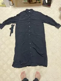 UNIQLO U 21SS、レディース シャイニーレーヨンロングシャツワンピース