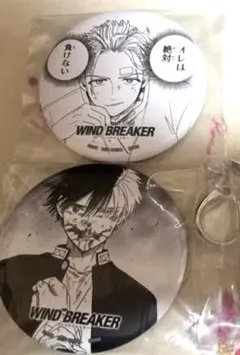 一番くじ　ウィンドブレーカー　E賞 缶バッジ 桜 梅宮