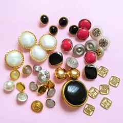 ⭐40個以上 レトロ 飾りボタン まとめ売り ハンドメイド リメイク 手芸