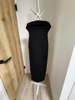 ストラップレスデニムワンピース