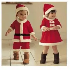 クリスマス衣装★ ベビーサンタ★コスプレ★ 帽子付き★ 子供用 ★