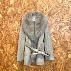 Pinky&Dianne ウールコート ウール カシミヤ グレー レディース