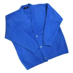 【美品】AZUL by moussy シャギーニットカーディガン 長袖 青