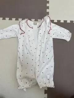 プティマイン　petit main ハート柄　カバーオール