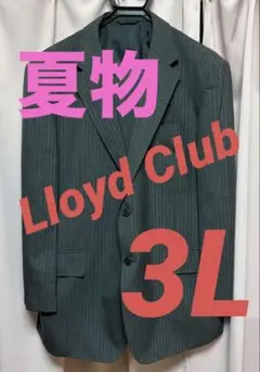 Lloyd Clubメンズ シングルスーツパンツセット　ストライプ ダークグレー