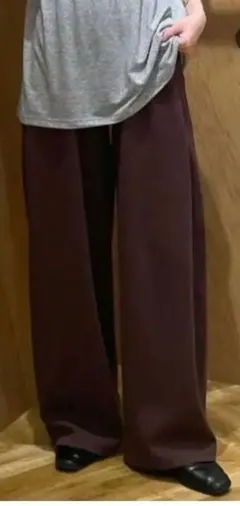 JEANASIS 接触冷感スウェットコクーンタックパンツ FREE ブラウン