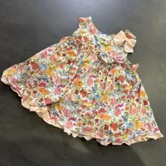 5回使用☺︎センスオブワンダー⭐︎花柄チュニック　90cm ワンピース　タンクトップ