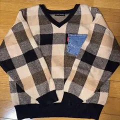 RODEO CROWNS　ロデオクラウンズ ニット チェック Vネック