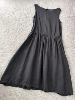 quatre saison キャトルセゾン リネン　ギャザーワンピース