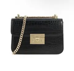 CHARLES & KEITH クロコチェーンクロスボディバッグ