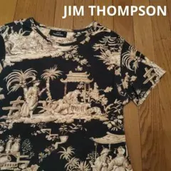 JIM THOMPSON ブラック Tシャツ 総柄プリント　エキゾチックのサムネイル