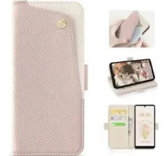 aquos sense6/6s カード収納 横置きスタンド機能(ライトピンク)