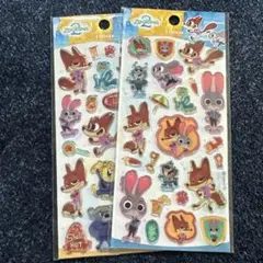 ディズニー☆。.:＊・゜ズートピア2 3Dシール☆。.:＊゜海外正規品2枚セット