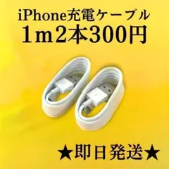 ➀ライトニングケーブル1m2本iphone充電器ケーブルアイフォン充電器線5