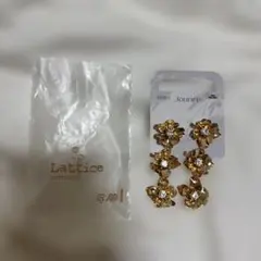 Lattice ピアス ゴールド