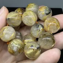 ☆高級品 タイガー タイチン ルチル ブレス 開運福徳宝珠➄！極美 