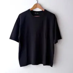 GU ウォッシャブルニット（5分袖/ブラック/M）のサムネイル