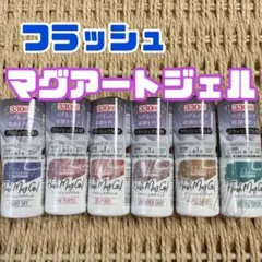 キャンドゥ フラッシュ マグアート ジェルネイル マグネット ネイルアート 6本