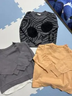 トレーナー3点セット（ゼブラ柄・グレー・オレンジ）