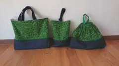 通園通学に♪幼稚園グッズ☆ハンドメイド☆トートバッグ☆上靴入れ☆お着替え袋☆恐竜