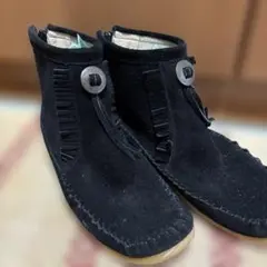 ブラックスエードブーツ サイドジッパー付き　未使用品　Ｌサイズ