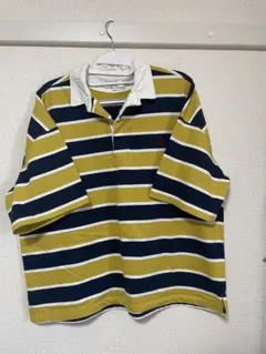 U.S. POLO ASSN. ストライプポロシャツ Mサイズ