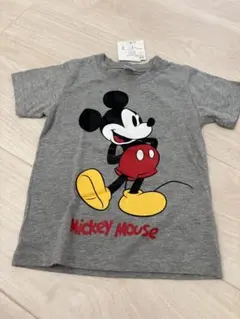 新品タグ付 ミッキーマウス 半袖Tシャツ グレー　110センチのサムネイル