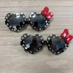 ミニーマウス ハート型サングラス