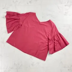 美品 KBF コットンブラウス 赤 レッド サイズone*RC916