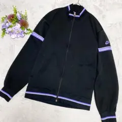 希少 90s ナイキインターナショナル トラックジャケット L 黒 紫 白タグのサムネイル