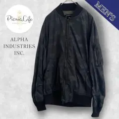 良品【アルファインダストリーズ】MA-1 フライトジャケット 迷彩 ブルゾン M