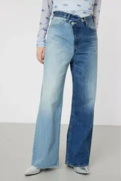 RODEO CROWNS WIDE BOWL アシンメトリーデニムパンツ