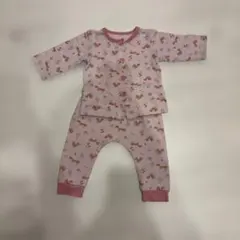 ベビーパジャマ 上下セット リス柄 ピンクのサムネイル