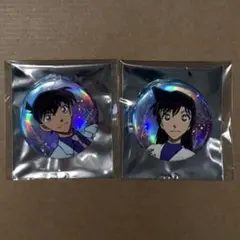 名探偵コナン　ホログラム缶バッジ　ブラウスタイル　新一/蘭