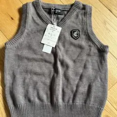 COMME CA ISM グレー Vネック ベスト 90