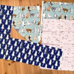 猫柄プリント生地　はぎれセット