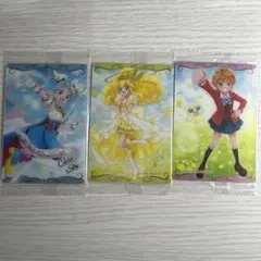 プリキュア カード 3枚　 キュアスカイ キュアピース　キュアブラック