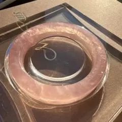 【希少・スクエア型】天然石ローズクォーツ バングル（内径約53-54mm）