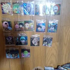 アニメキャラクター ホログラムステッカーセット、ウエハースシール