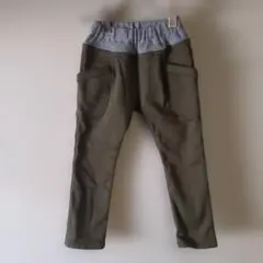 オリーブグリーン 長ズボン ポケット付き