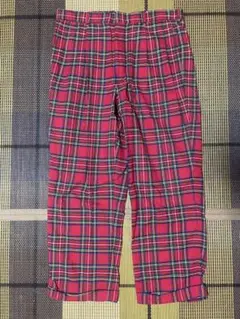 希少 レア LANDSEND USA製 赤 チェックパンツ ランズエンド