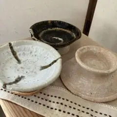 美濃焼陶器 鉢 3点セット 高台付きのサムネイル