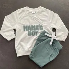 新品未使用　トレーナーセット　セットアップ　グリーン　２〜3Y