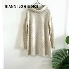 【GIANNI LO GIUDICE 】ベージュ ドット柄 トップス 長袖　S