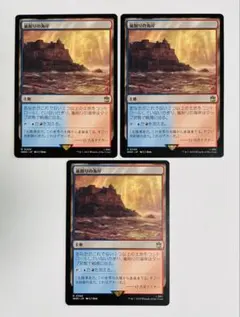 【3枚セット】嵐削りの海岸（日）mtg