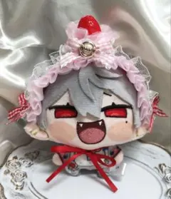【ぬい服 】いちご ピンク ヘッドドレス にじまるっと ぬいぐるみのサムネイル