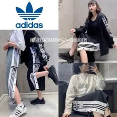 新品 黒 adidas ADIBREAK アディダス 横開閉 スナップ ボタン